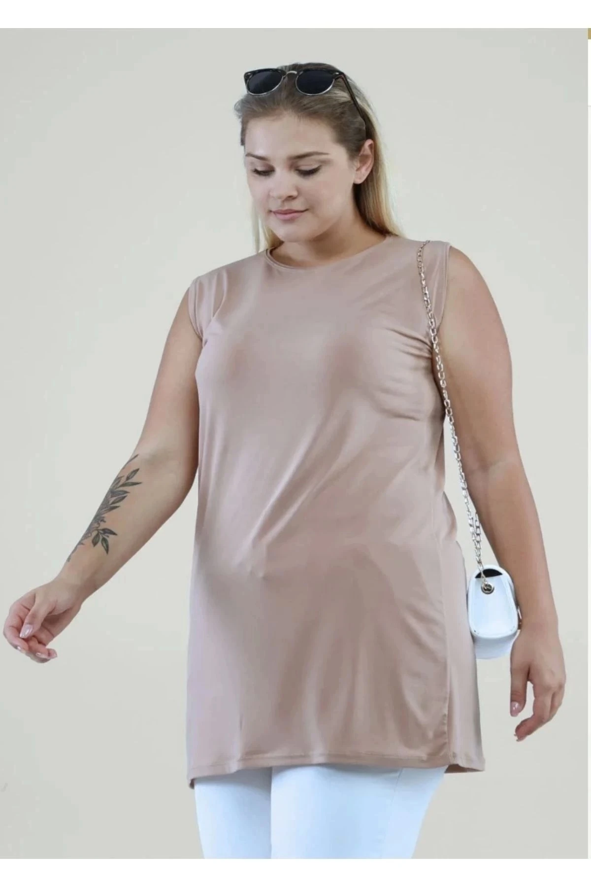 Kadın Sıfır Kol Kurtarıcı Kolsuz Tunik İçlik 10106