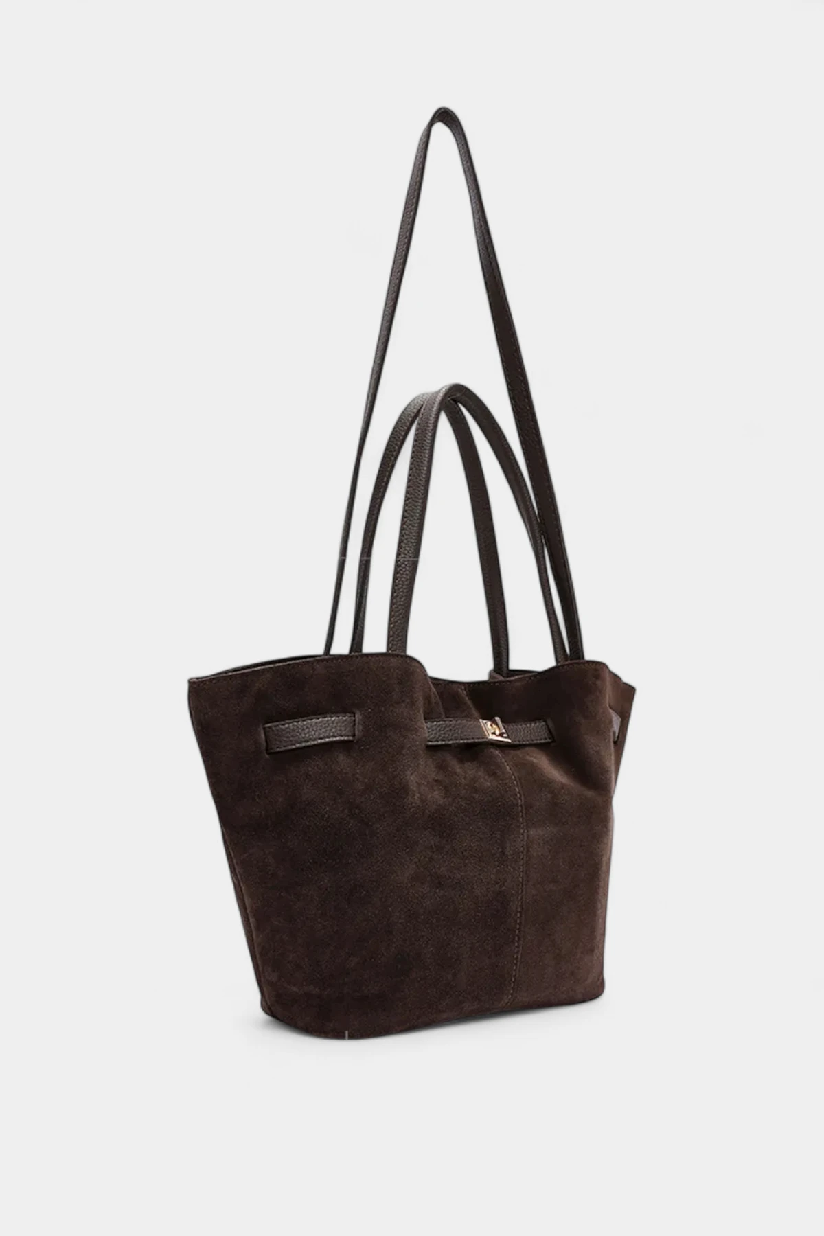 Mona Hakiki Süet Kemer Detaylı Kadın El ve Omuz Çantası