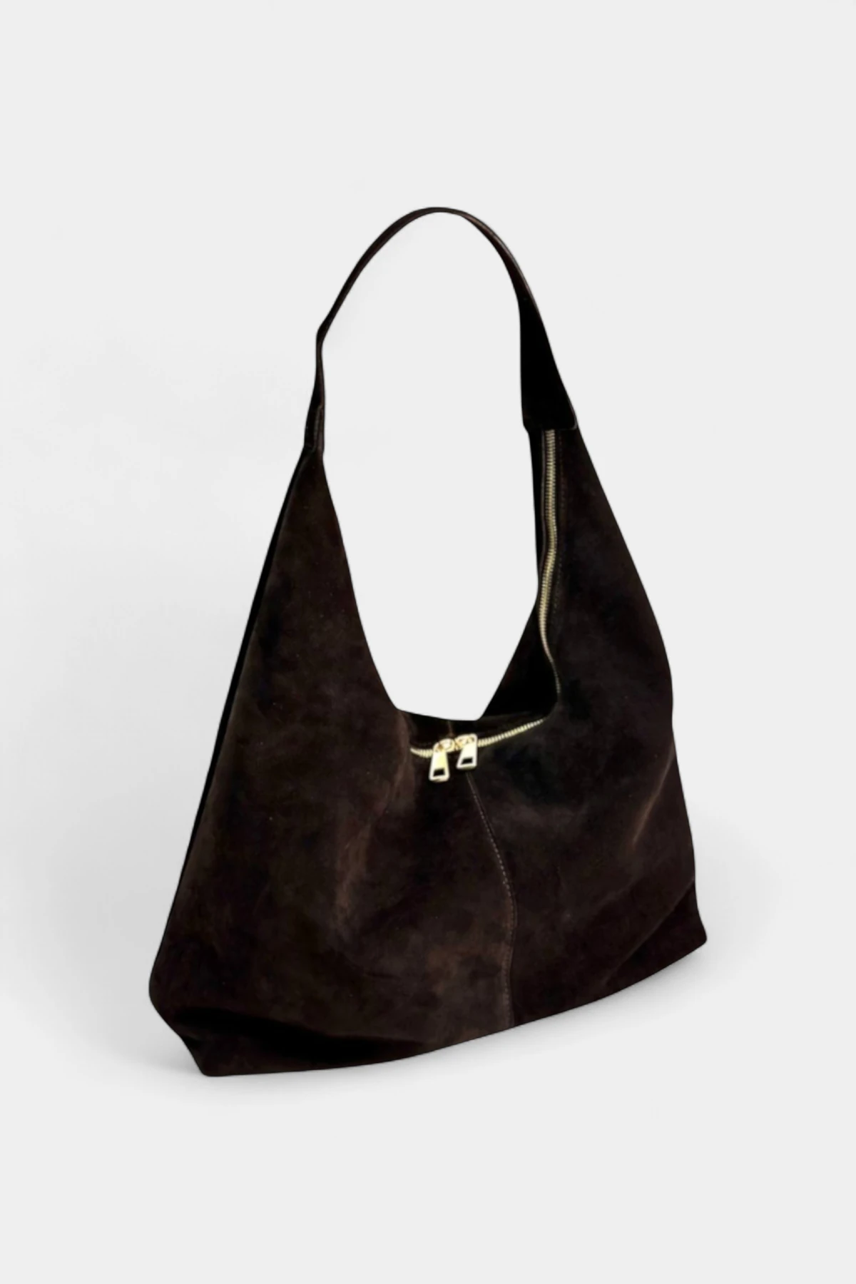 Lucia Hakiki Süet Kadın Omuz Çantası