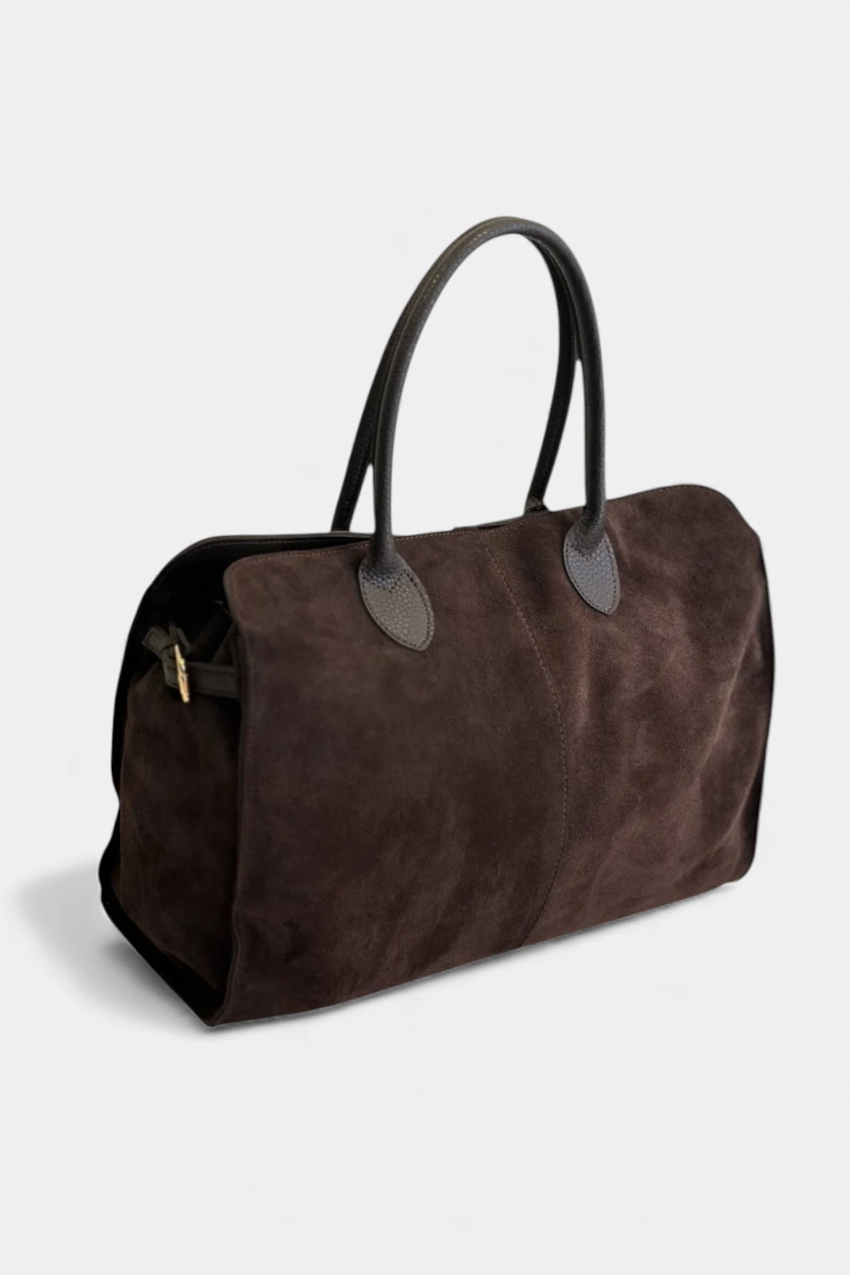 Arin, Hakiki Süet Deri Fermuar Kapama ve İç Cep Detaylı Kadın Omuz Çantası