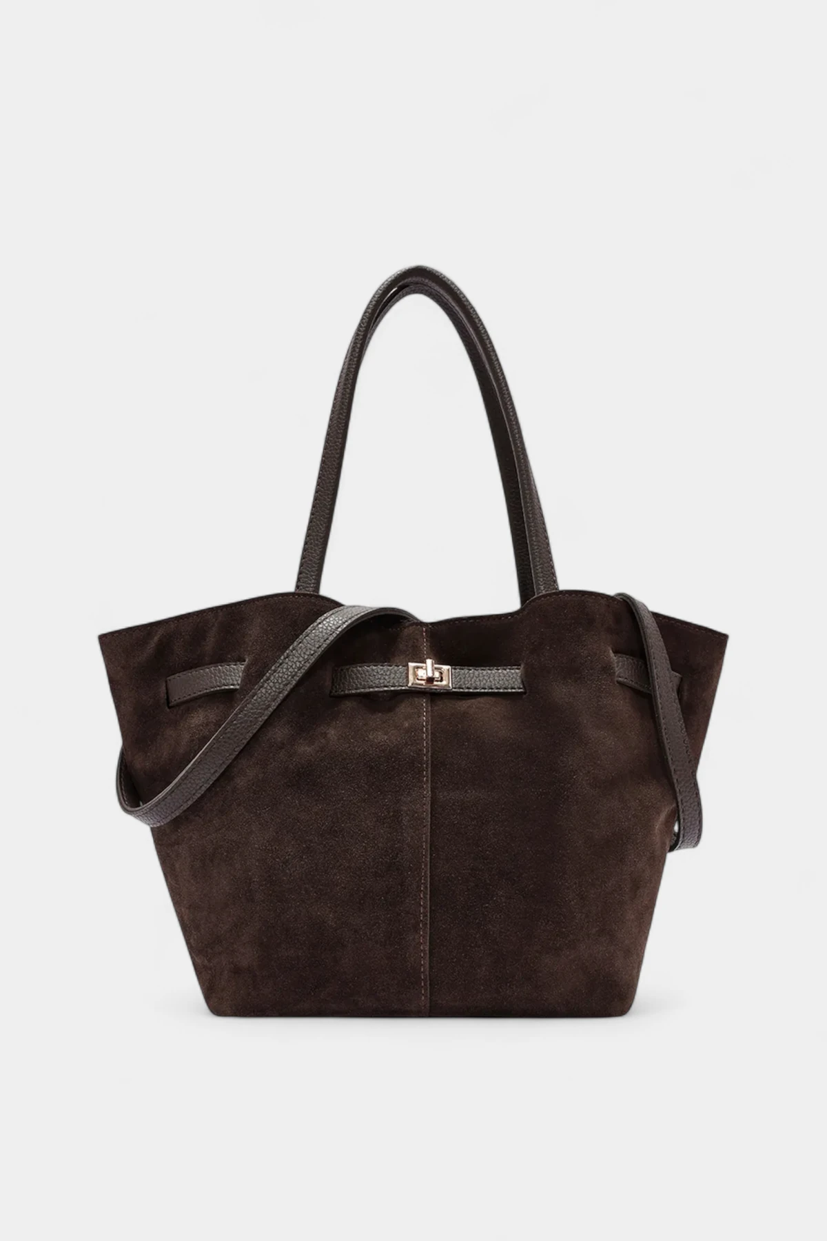 Mona Hakiki Süet Kemer Detaylı Kadın El ve Omuz Çantası