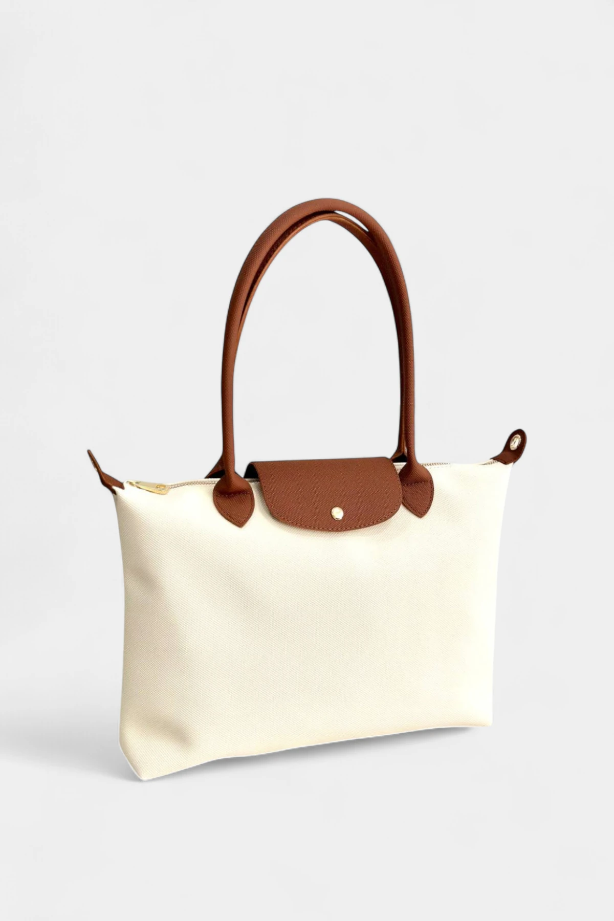 Maite Fermuar Kapama ve İç Cep Detaylı Kadın Çanta - Krem