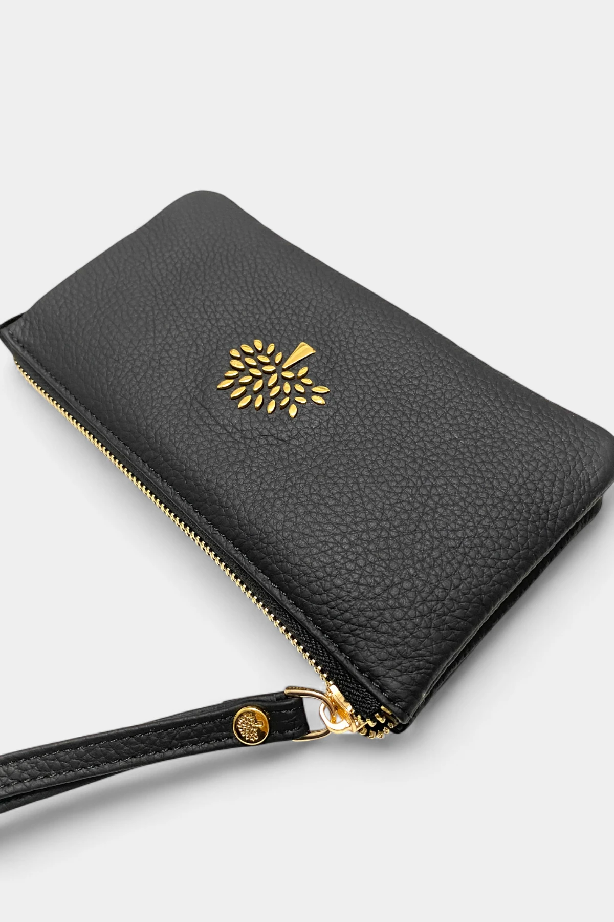 Ruby Hakiki Deri Trok Taşlı Kadın Cüzdan - Siyah