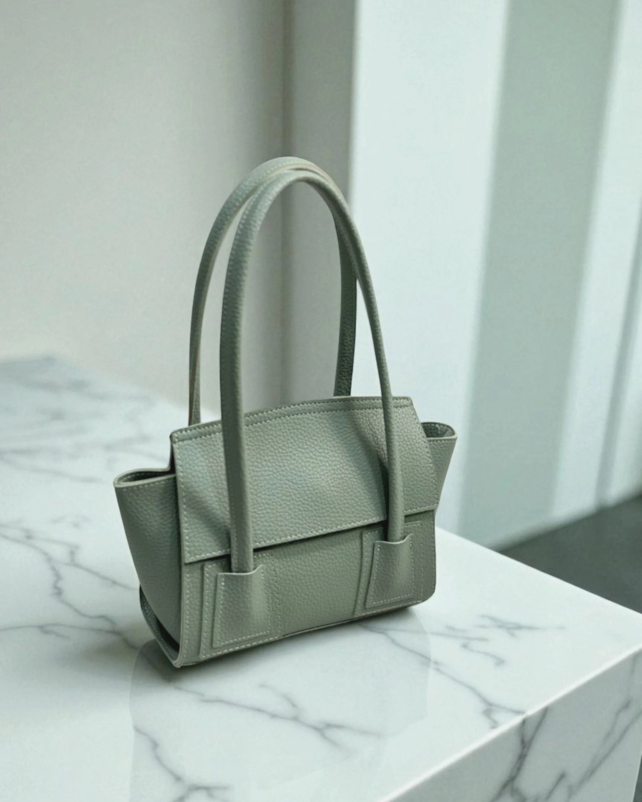 Bianca Uzun Askı Detaylı Kadın El ve Omuz Çantası - Mint Yeşili