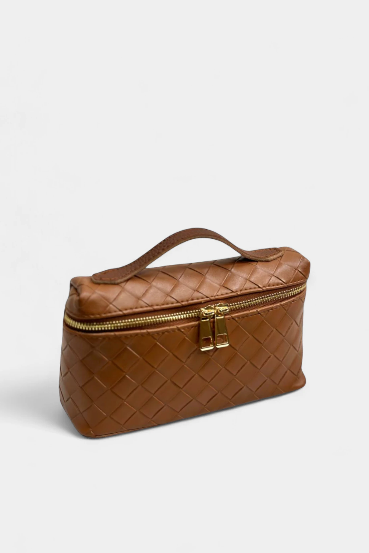 Alvin Çift Fermuarlı Kadın El ve Omuz Çantası - Taba