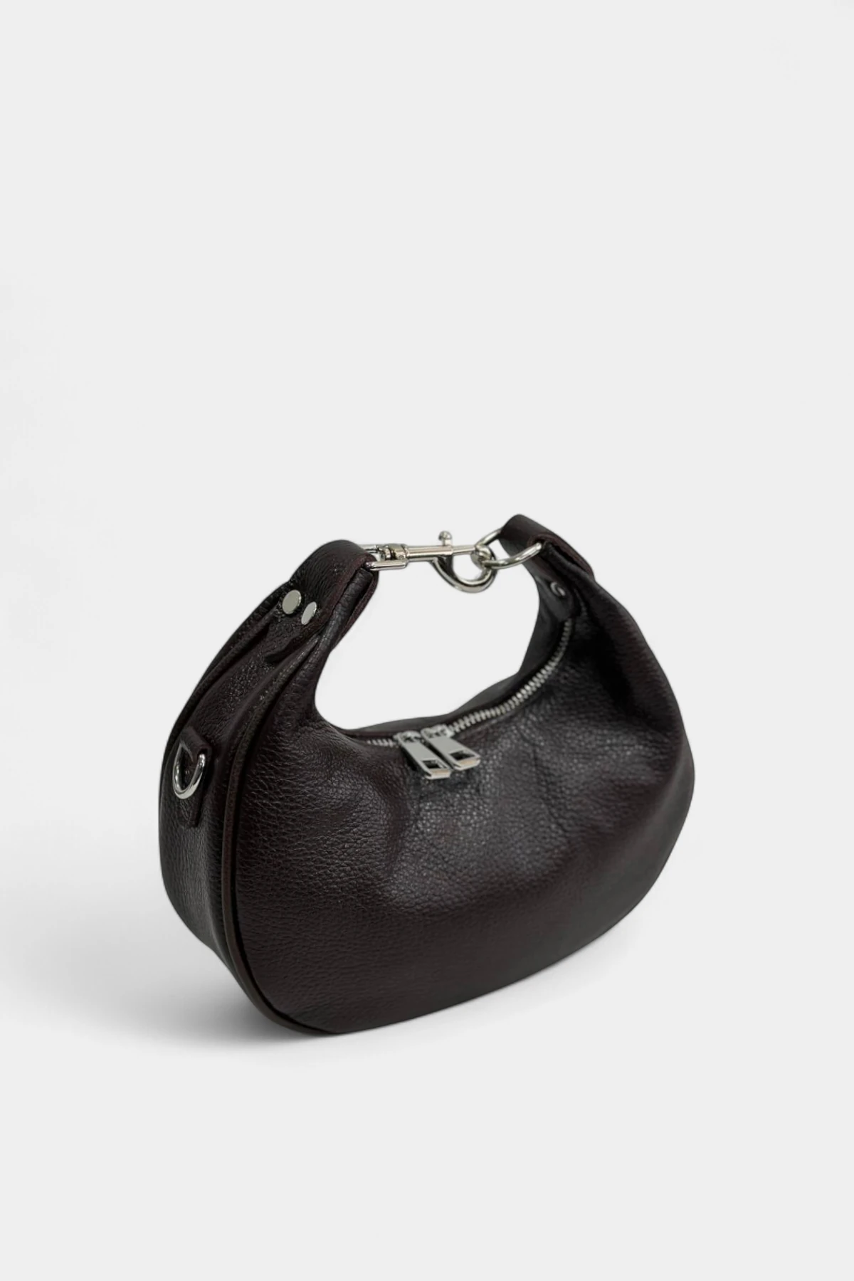 Felix Hakiki Deri Uzun Askı detaylı Kadın Omuz Çantası - Kahverengi