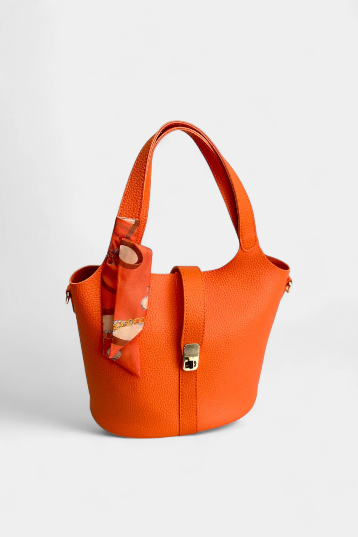 Reneta Fular ve Organizer Çanta Detaylı Deri Kadın Çanta