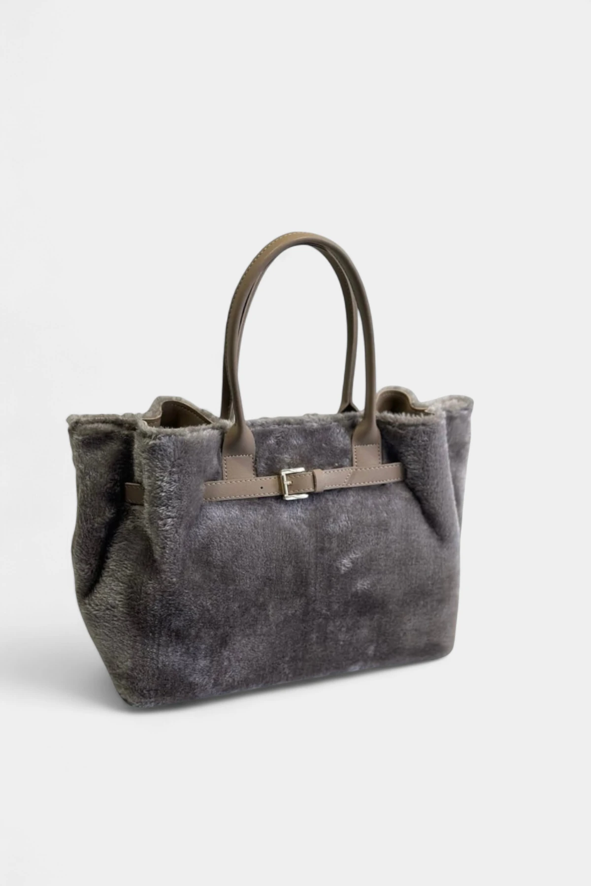 Olivia Fermuarlı Flufyy Kadın Çanta - Vizon