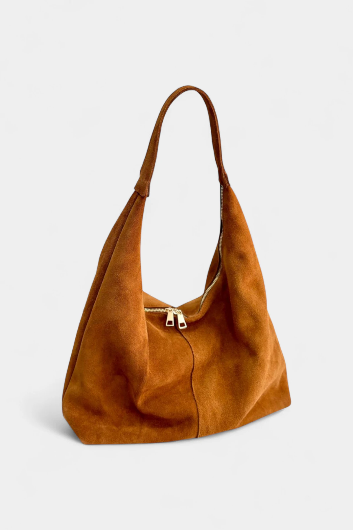 Lucia Hakiki Süet Kadın Omuz Çantası