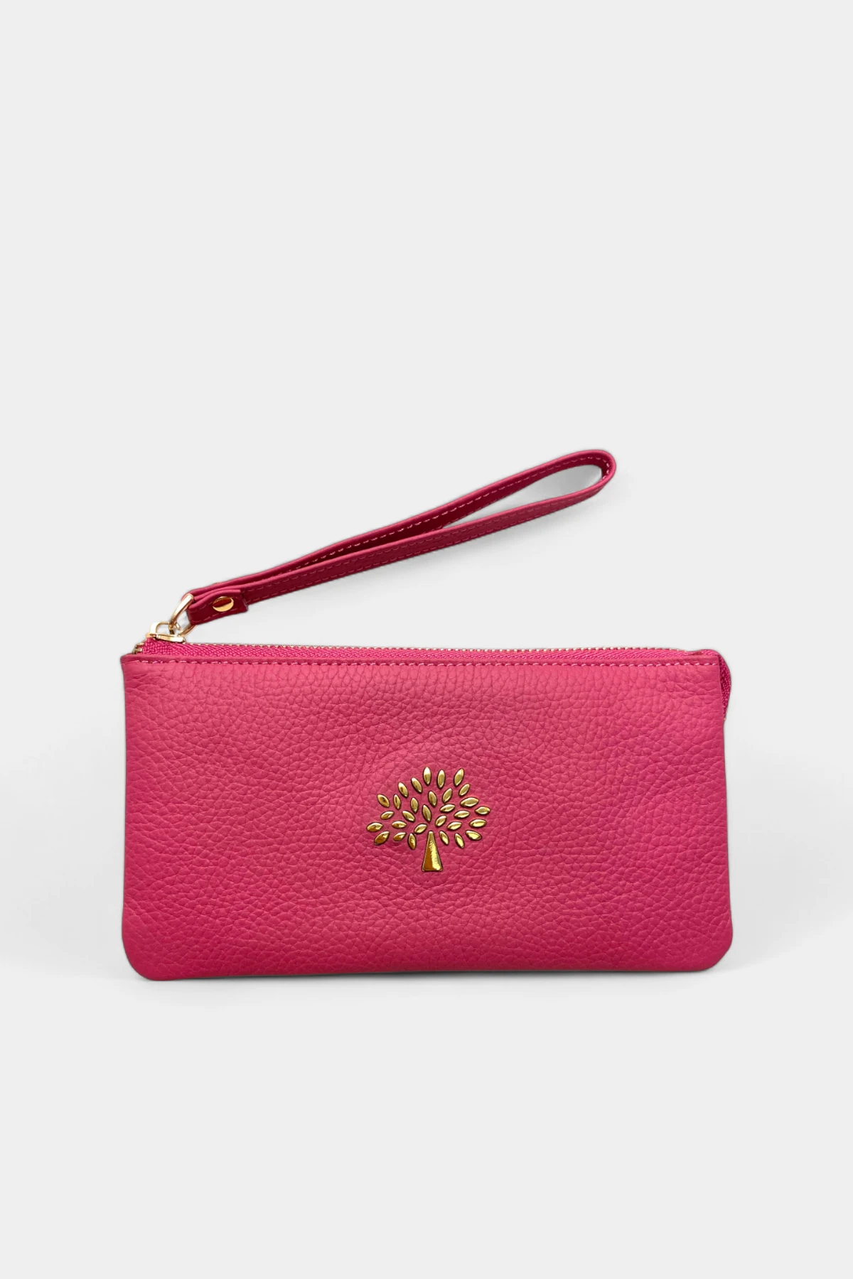 Ruby Hakiki Deri Trok Taşlı Kadın Cüzdan - Pembe