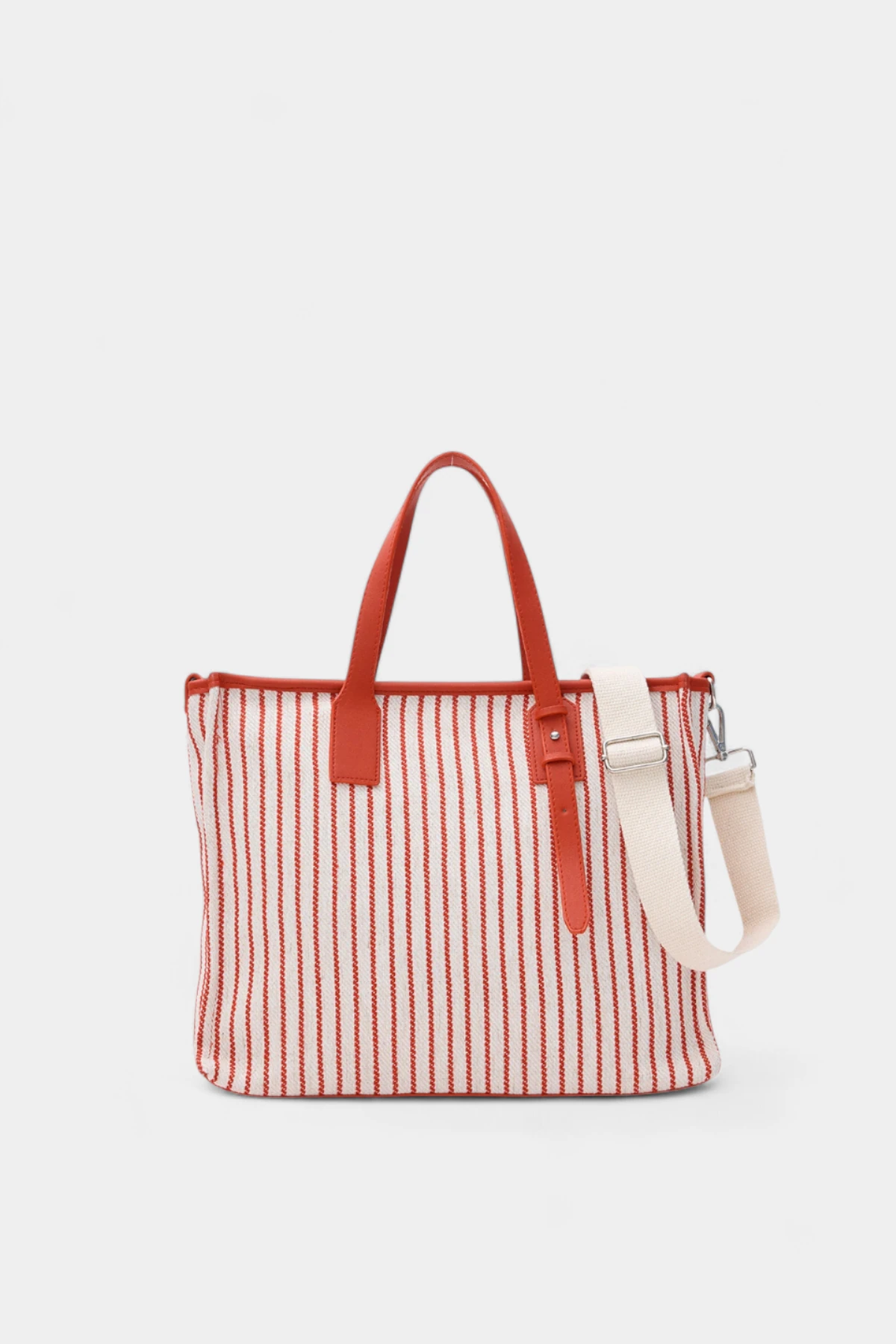 Nancy Fermuar Kapama Detaylı Kadın El ve Omuz Çantası - Kırmızı