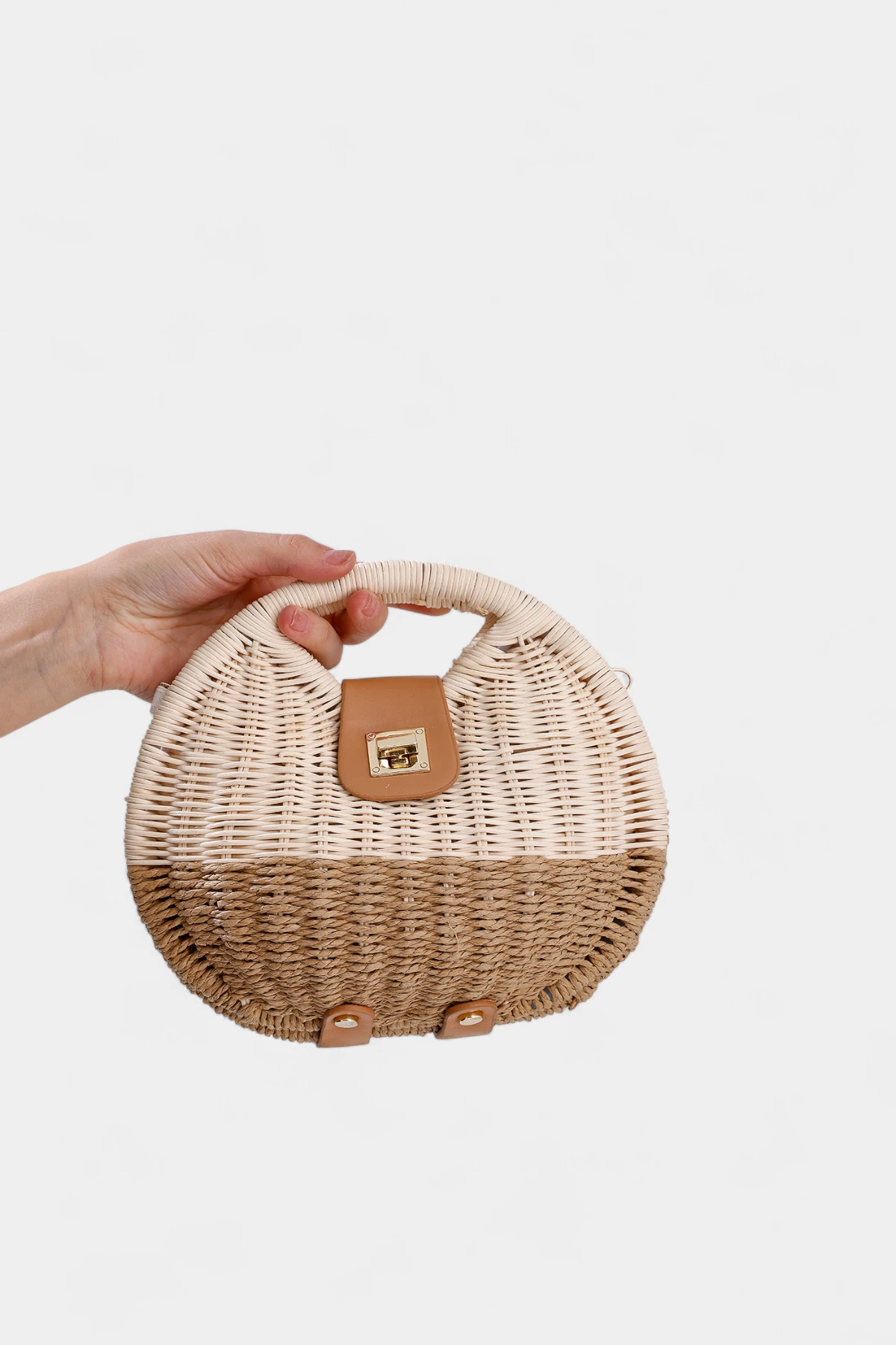 Jenny Zincir Uzun Askı Detaylı Hasır Kadın El ve Omuz Çantası