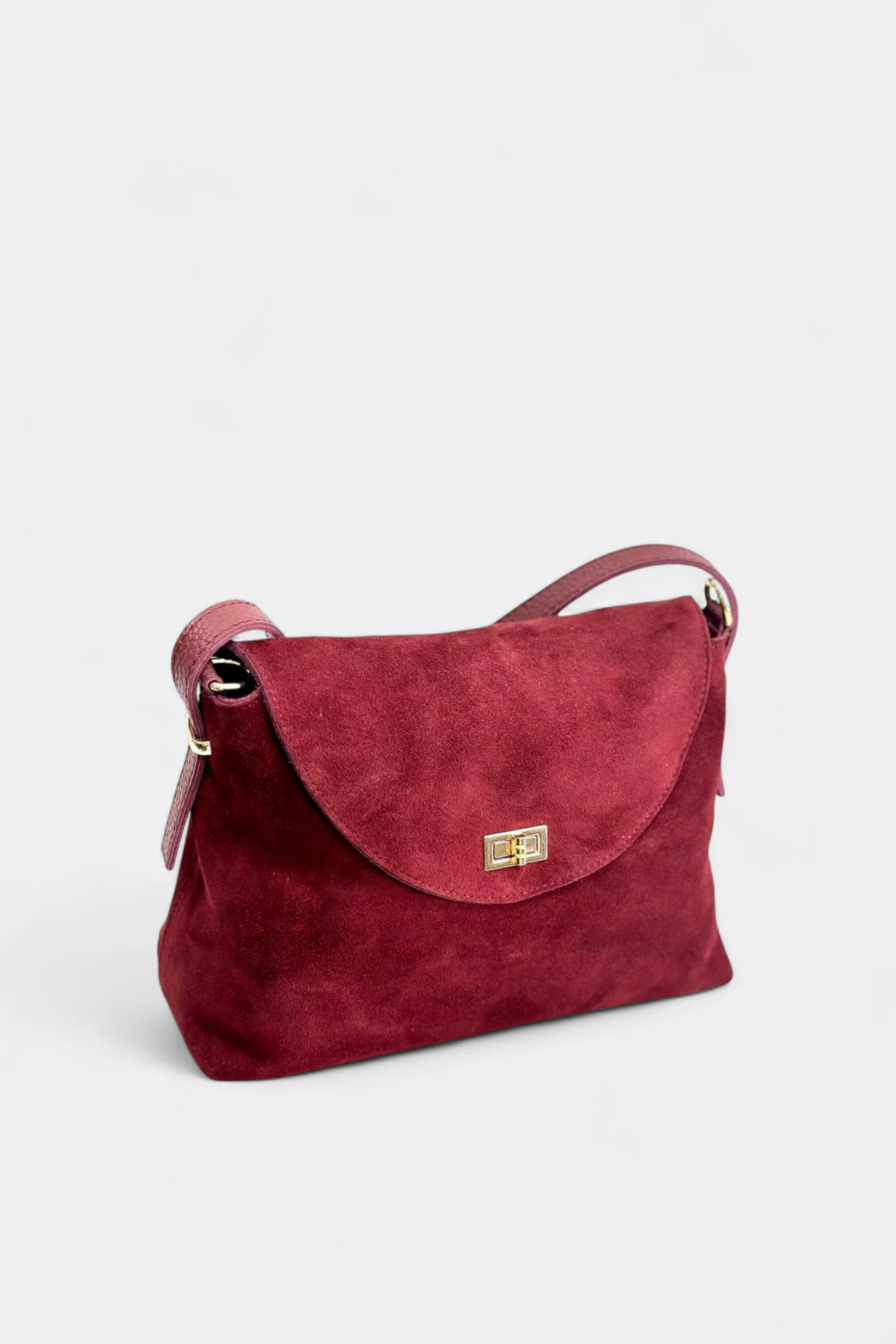 Gisella Hakiki Süet Deri Kadın El ve Omuz Çantası