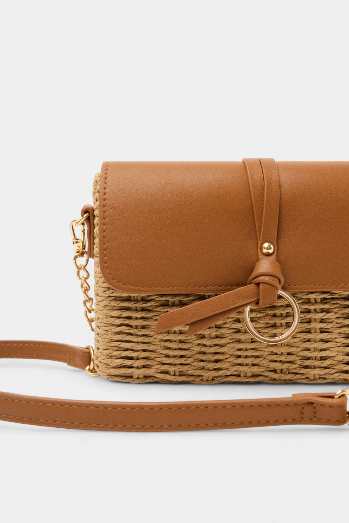 Holly Hasır Zincir Uzun Askı Detaylı Kadın El ve Omuz Çantası