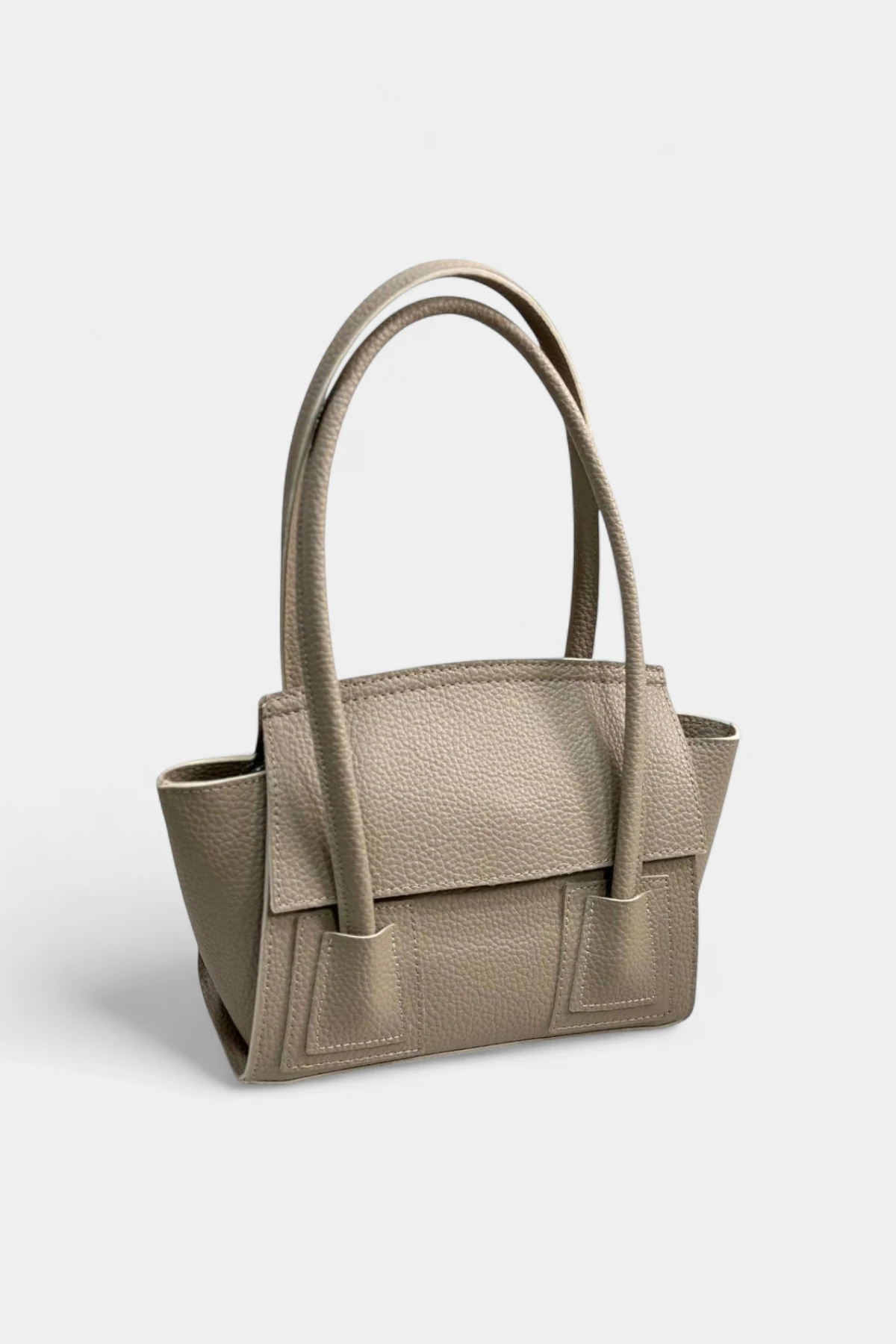 Bianca Uzun Askı Detaylı Kadın El ve Omuz Çantası - Vizon