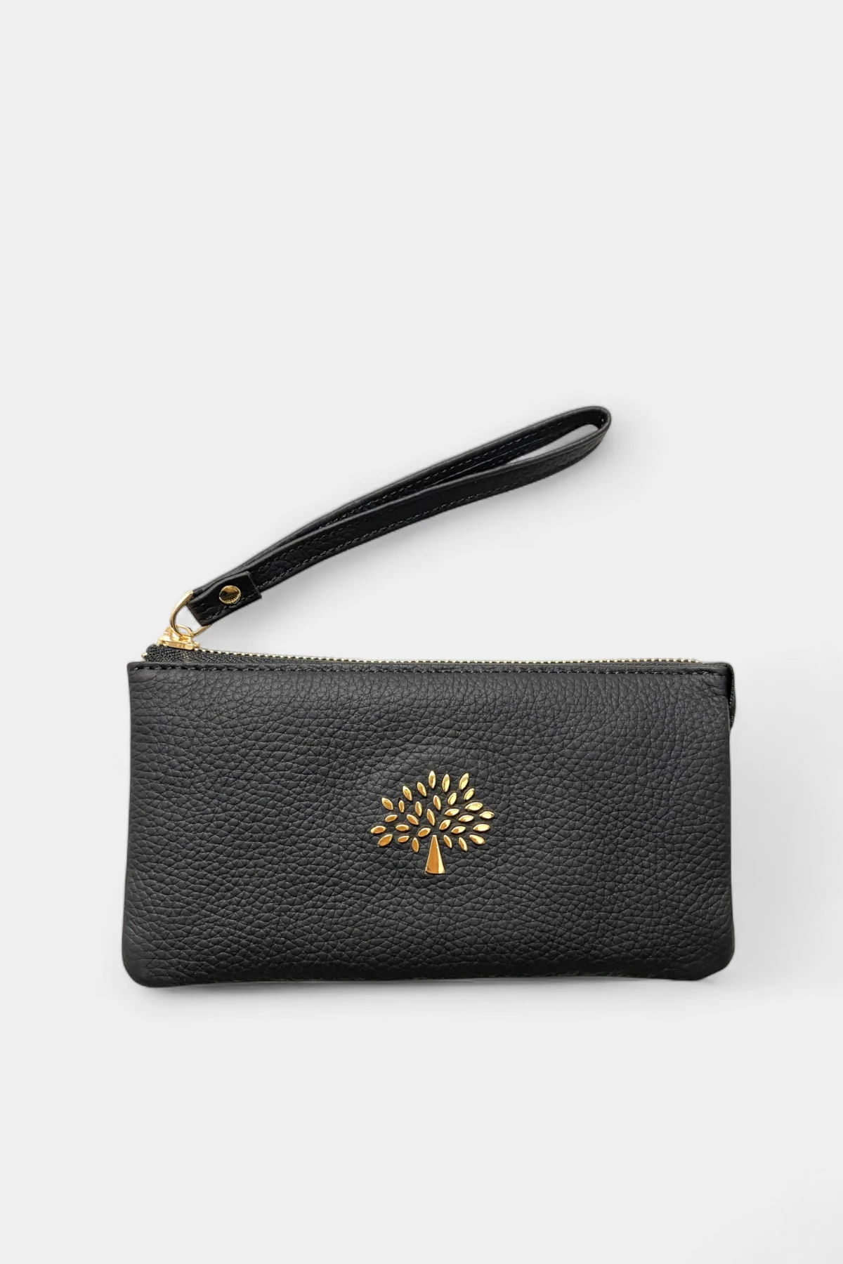 Ruby Hakiki Deri Trok Taşlı Kadın Cüzdan - Siyah