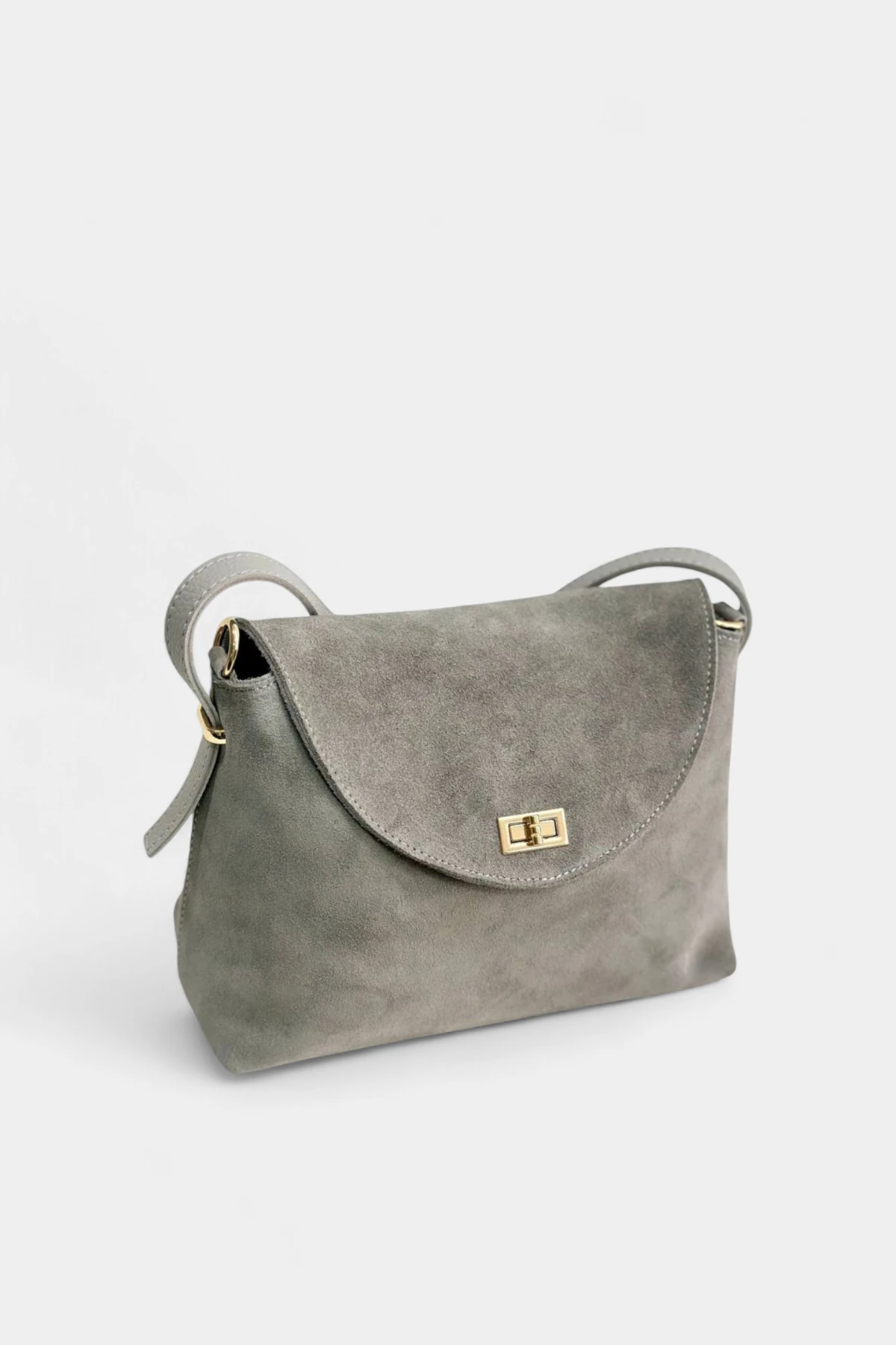 Gisella Hakiki Süet Deri Kadın El ve Omuz Çantası