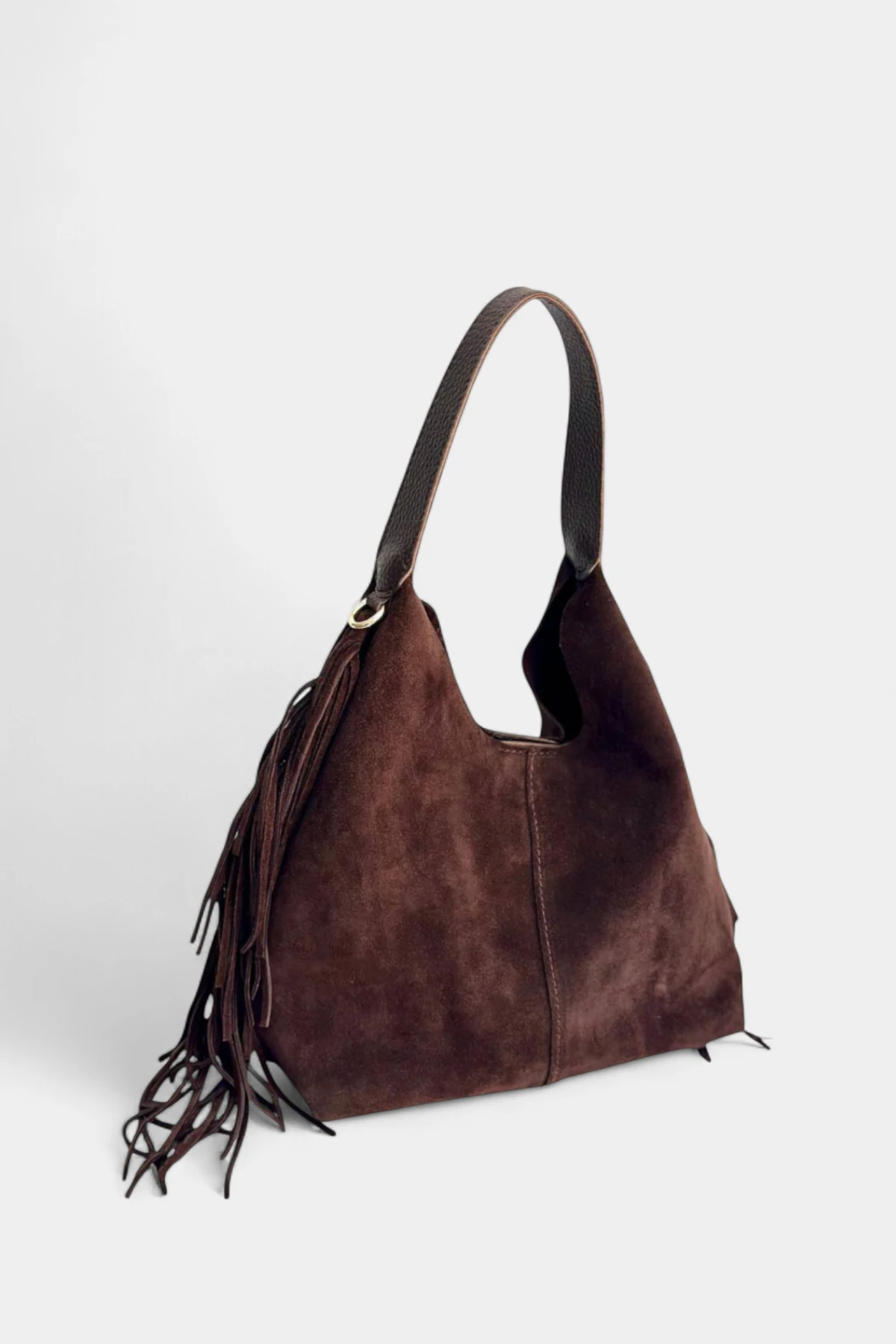 Helia Hakiki Süet Deri Organizer Çanta Detaylı Kadın El ve Omuz Çantası