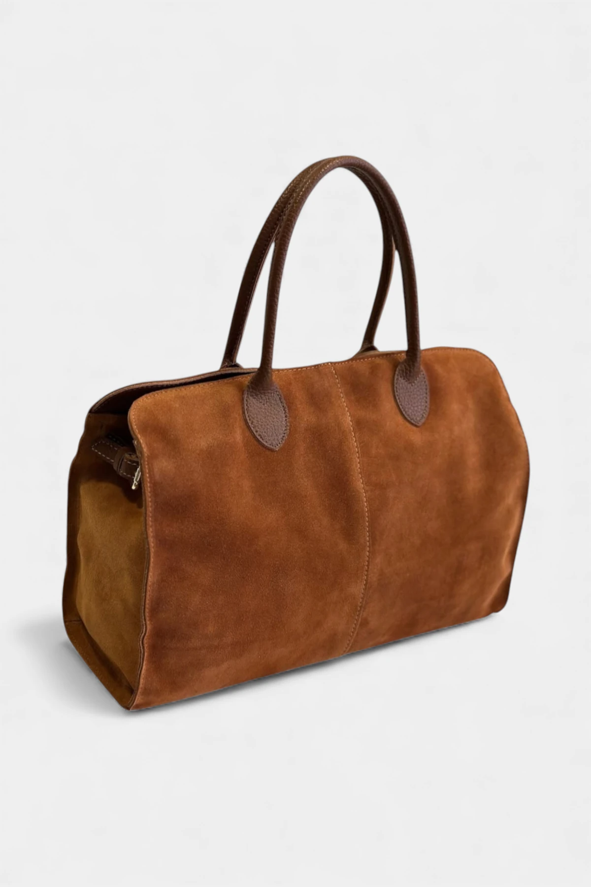 Arin, Hakiki Süet Deri Fermuar Kapama ve İç Cep Detaylı Kadın Omuz Çantası