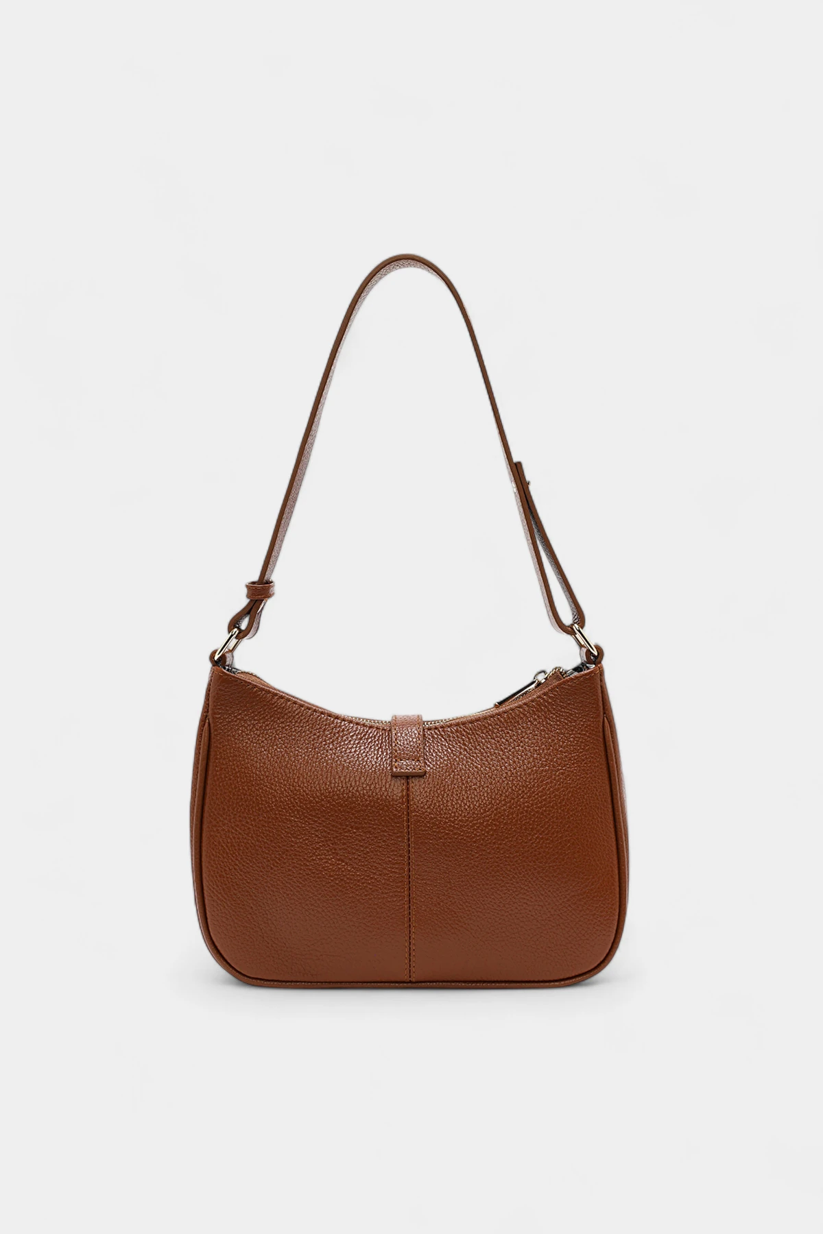 Clara Hakiki Deri Uzun Askı Detaylı Kadın Omuz Çantası - Taba