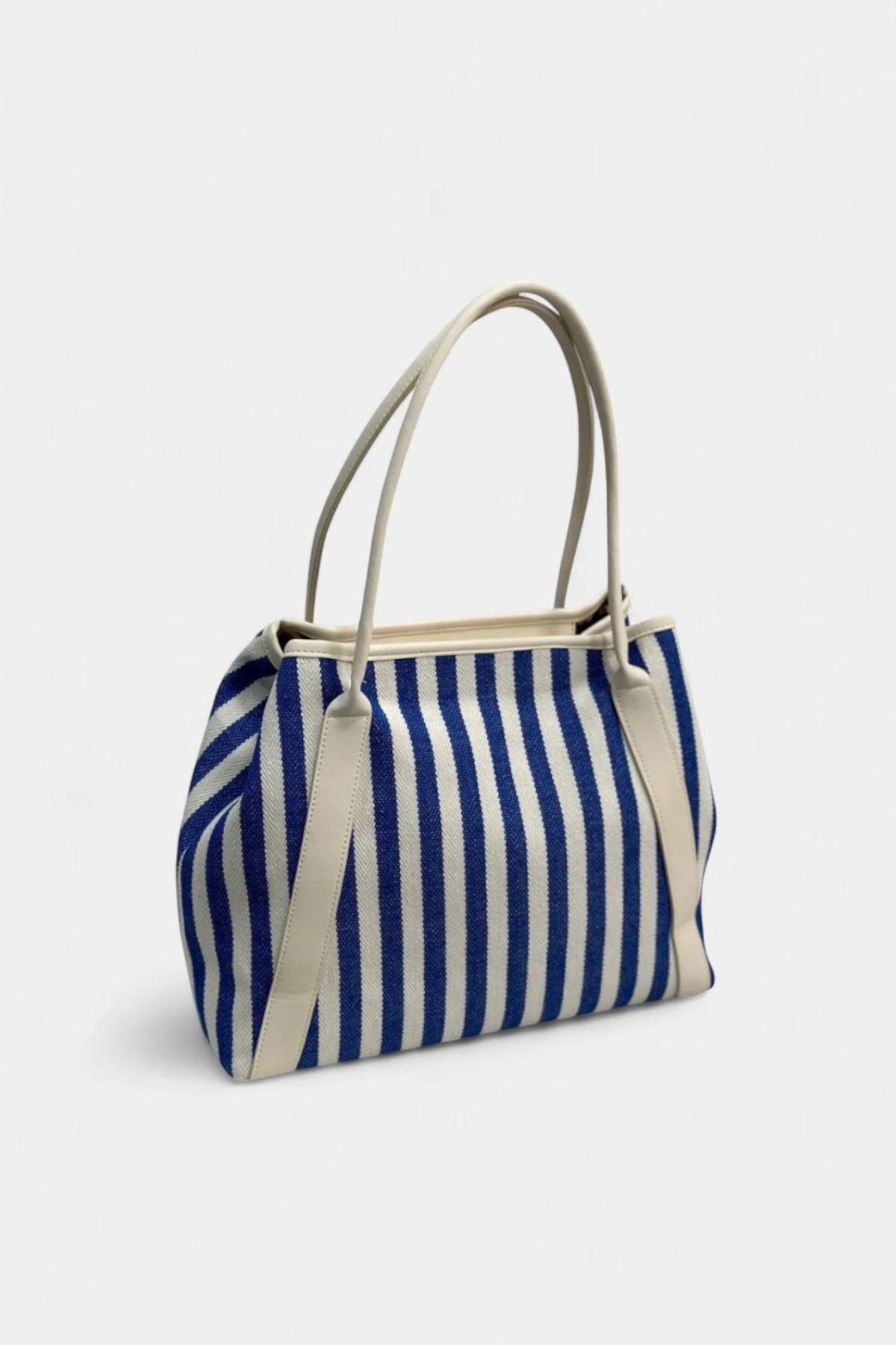 Yasmine Fermuar Kapama Detaylı Keten Kadın Çanta - Lacivert