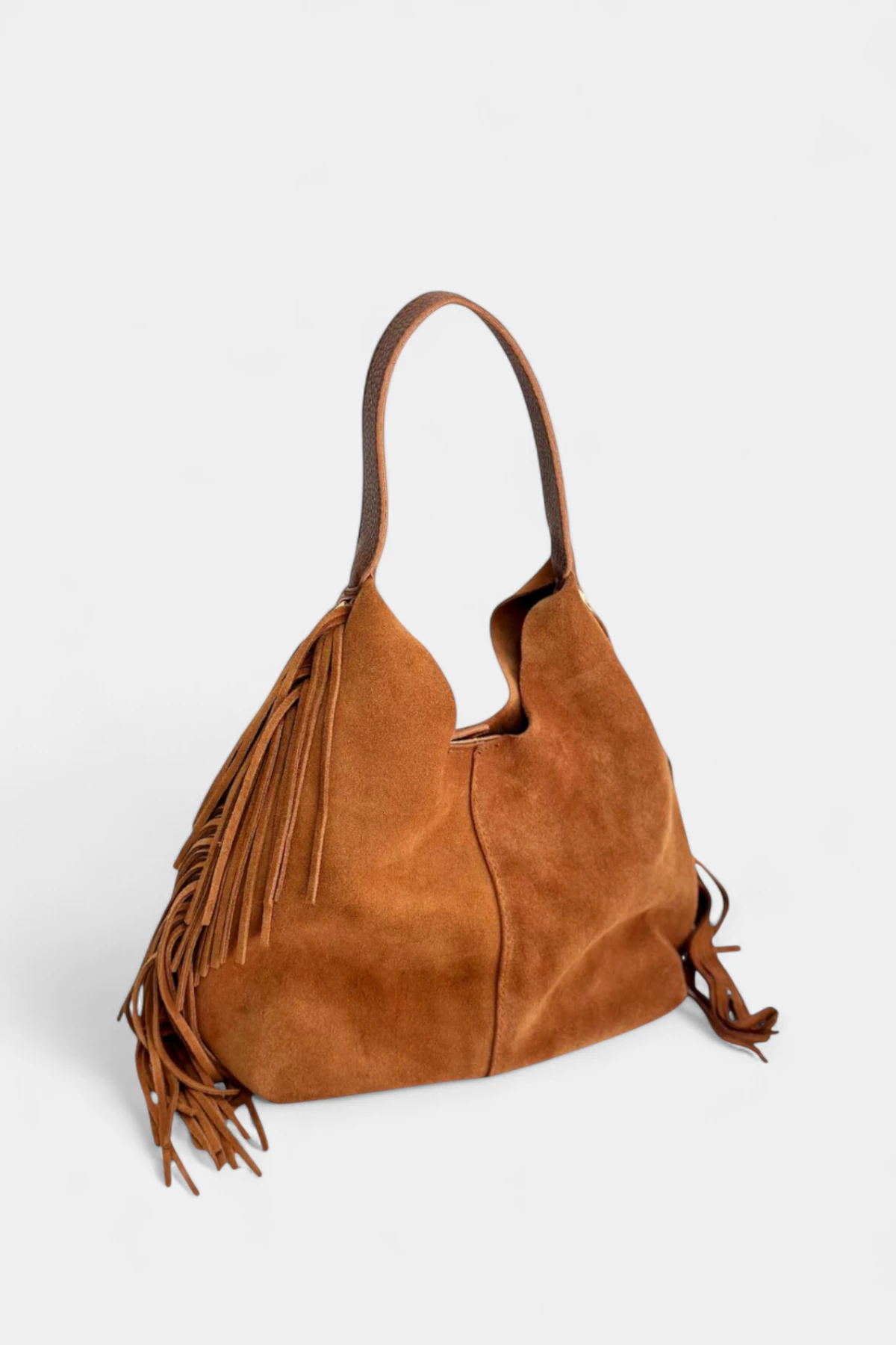 Helia Hakiki Süet Deri Organizer Çanta Detaylı Kadın El ve Omuz Çantası