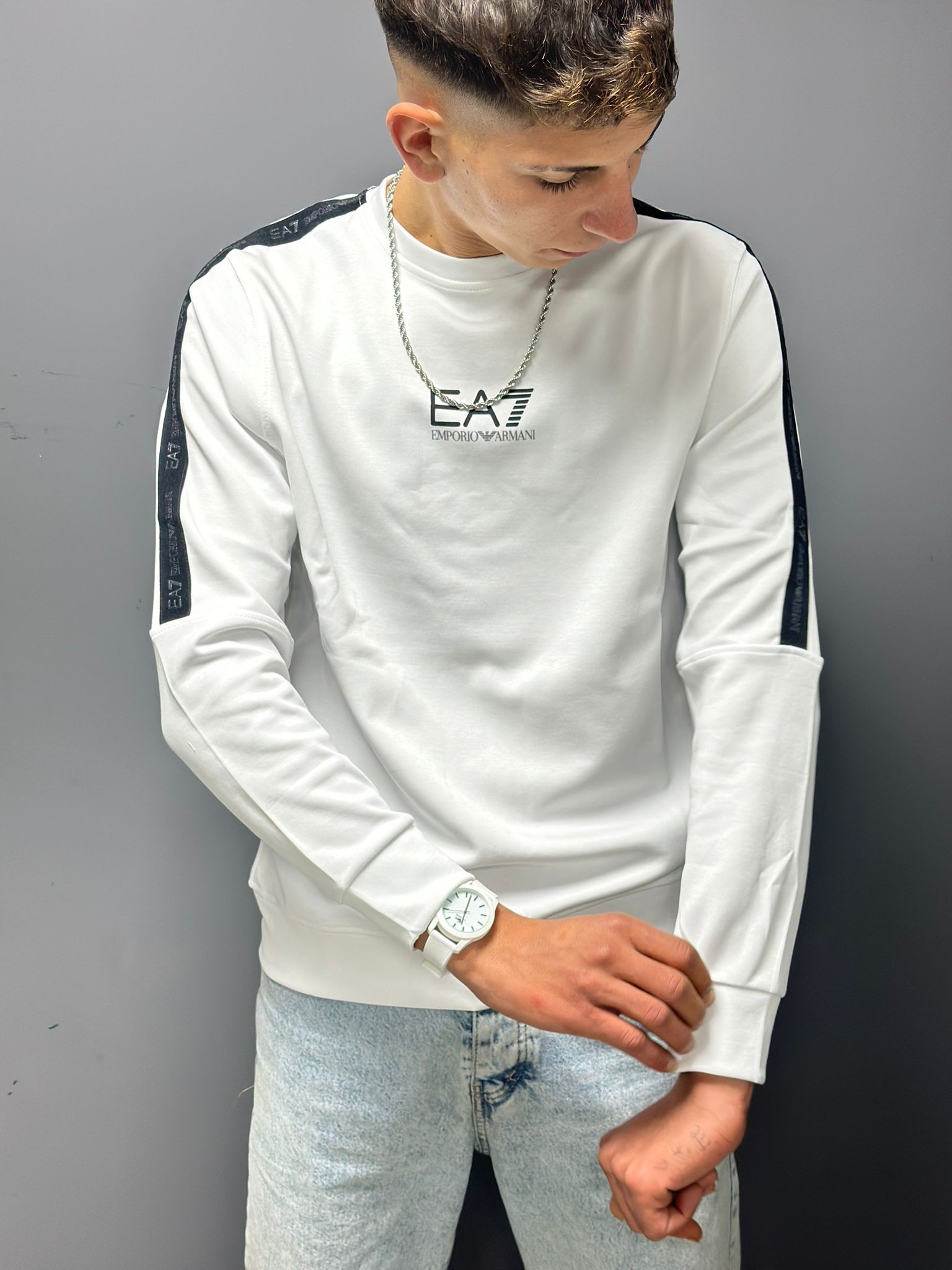 Emporio Armani 7 Beyaz Sweatshirt