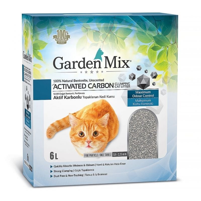 Garden Mix Bentonit Aktif Karbonlu Kedi Kumu 6L