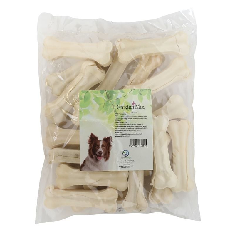 Garden Mix Sütlü Deri Kemik 10 cm 20 Li Paket 800 gr