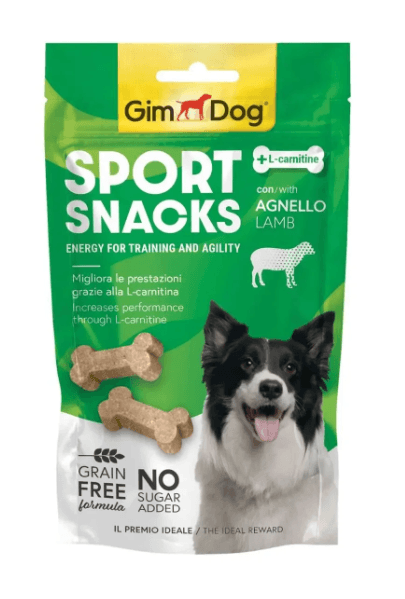 GimDog SportSnacks Kuzu Etli L-Carnitinli Tahılsız Köpek Ödül Maması 150gr