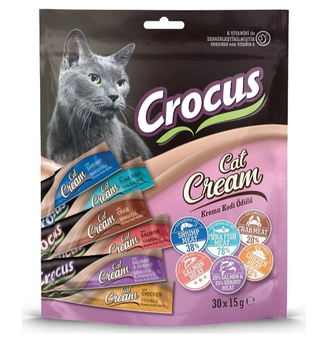 Crocus Multıpack 6 Çeşit Krema Kedi Ödülü 30x15 gr