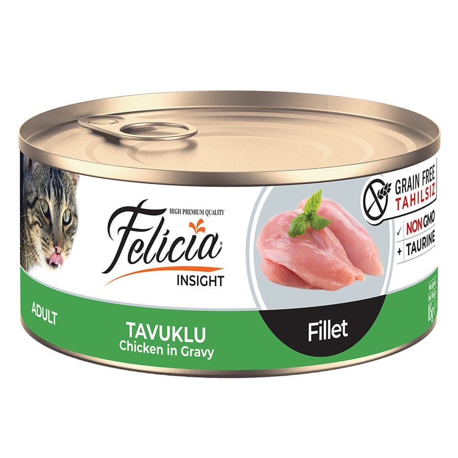 Felicia Tahılsız Konserve Fileto Tavuklu Yaş Kedi Maması 85 gr