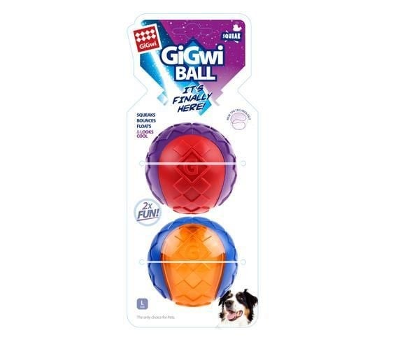 Gigwi Ball Sesli Sert Top Large 2'li Köpek Oyuncağı