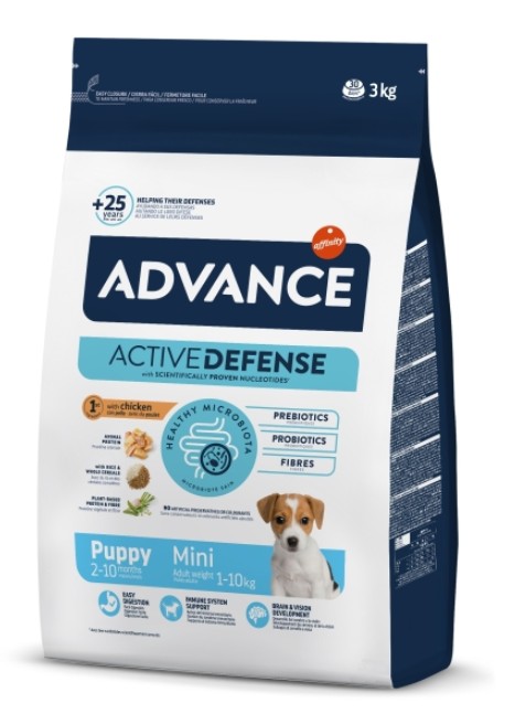 Advance Puppy Protect Mini Tavuk ve Pirinçli Küçük Irk Yavru Köpek Maması 3 kg
