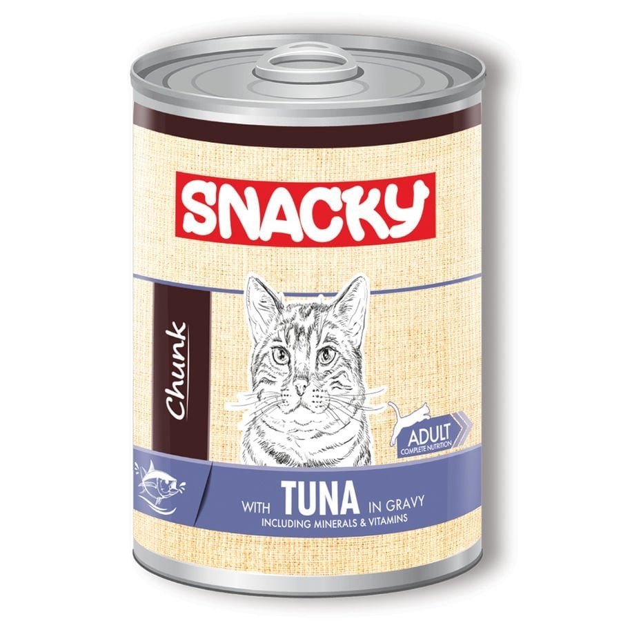 Snacky 400 g Chunk Ton Balık. Yetiş. Kedi