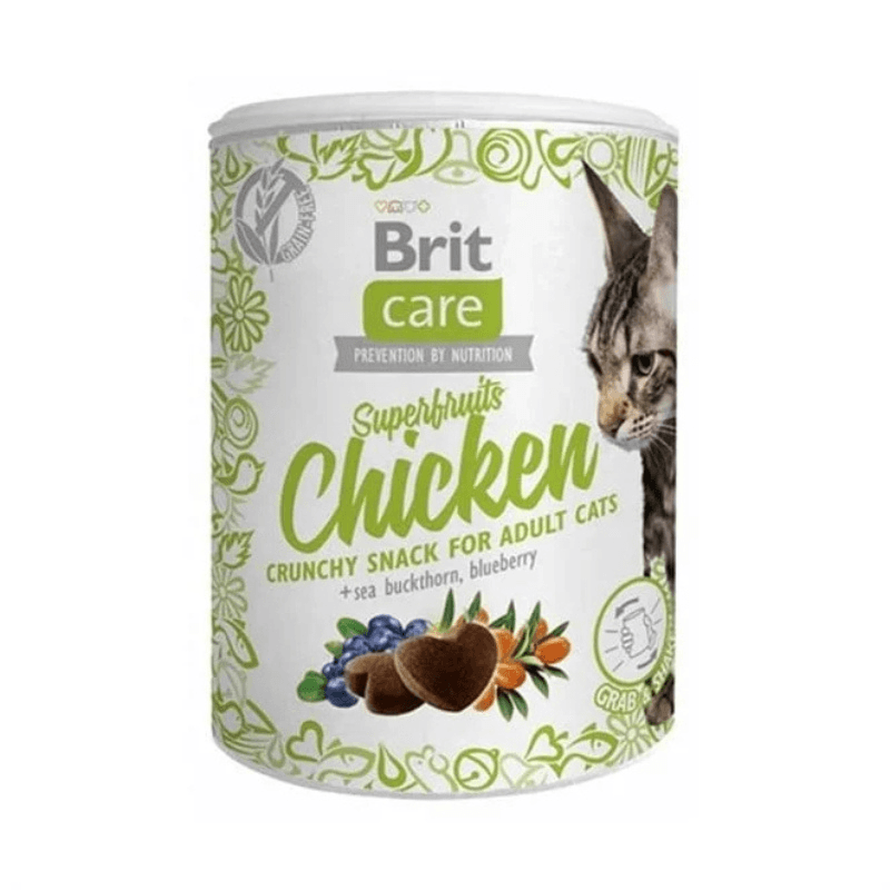 Brit Care Snack Superfruits 100 gr Tavuklu Yetişkin Kedi Ödül Maması