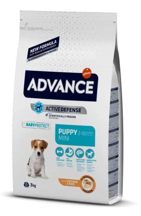 Advance Puppy Protect Mini Tavuk ve Pirinçli Küçük Irk Yavru Köpek Maması 3 kg
