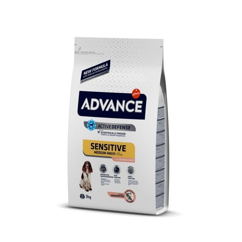 Advance Dog Sensitive Salmon & Rice 3 Kg Medium/Maxi