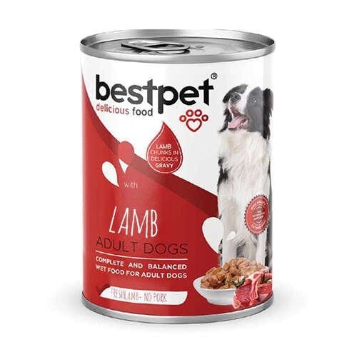 Bestpet Kuzu Etli Yetişkin Konserve Köpek Maması 400 gr
