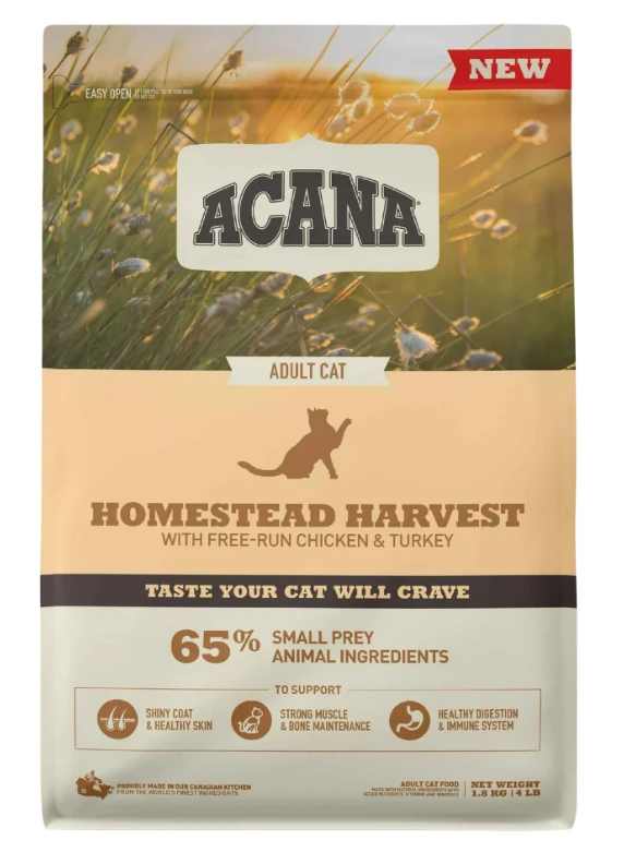 Acana Homestead Harvest Tavuklu Hindili Kedi Maması 1.8 kg