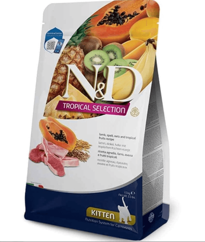 N&D Tropical Selection Kitten Lamb 1.5 Kg Kuzulu Yavru Kedi Maması