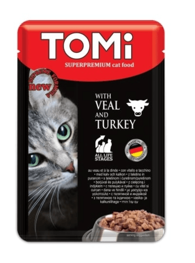 Tomi Super Premium Kedi Dana & Hindi Pouch Mama 100gr