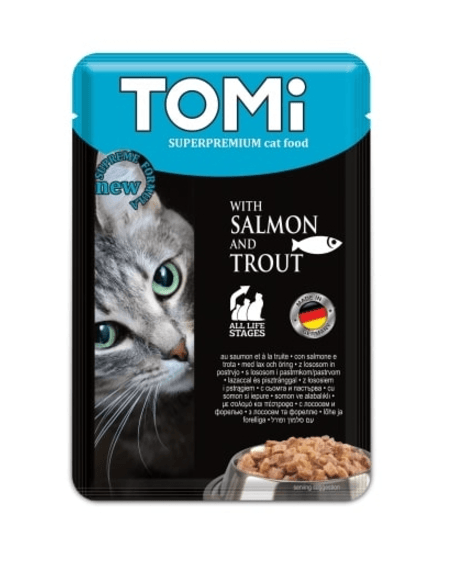 Tomi Super Premium Kedi Somon & Alabalık Pouch Mama 100gr