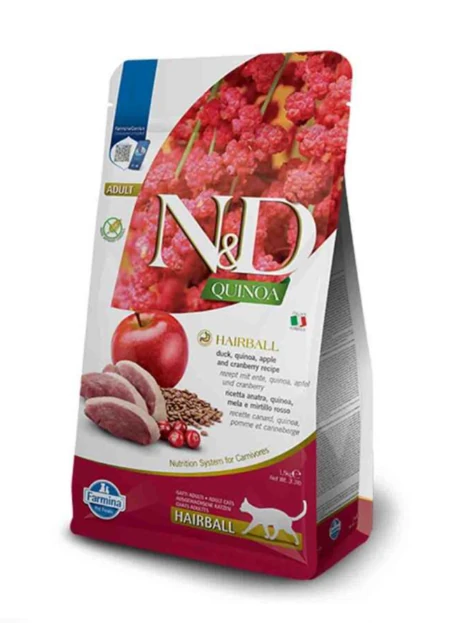 N&D Quinoa Tahılsız Tüy Yumağı Önleyici Yetişkin Kedi Maması 1,5 kg