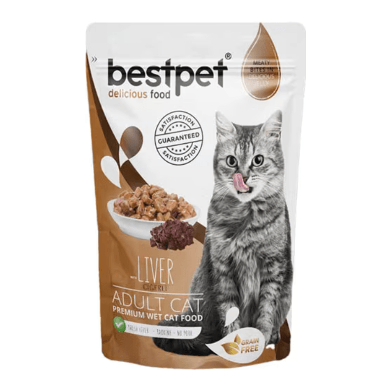 Bestpet Ciğerli Yetişkin Yaş Kedi Maması 85 gr