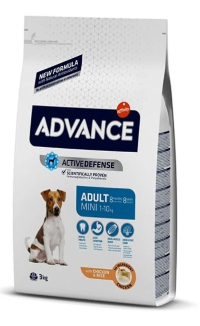 Advance Mini Adult Tavuklu ve Pirinçli Küçük Irk Yetişkin Köpek Maması 3 kg