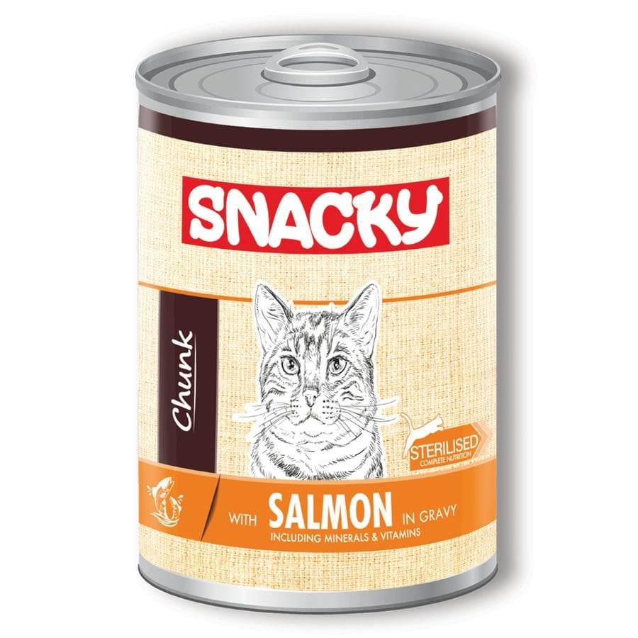 Snacky 400 g Chunk Somon Sterilised Kedi