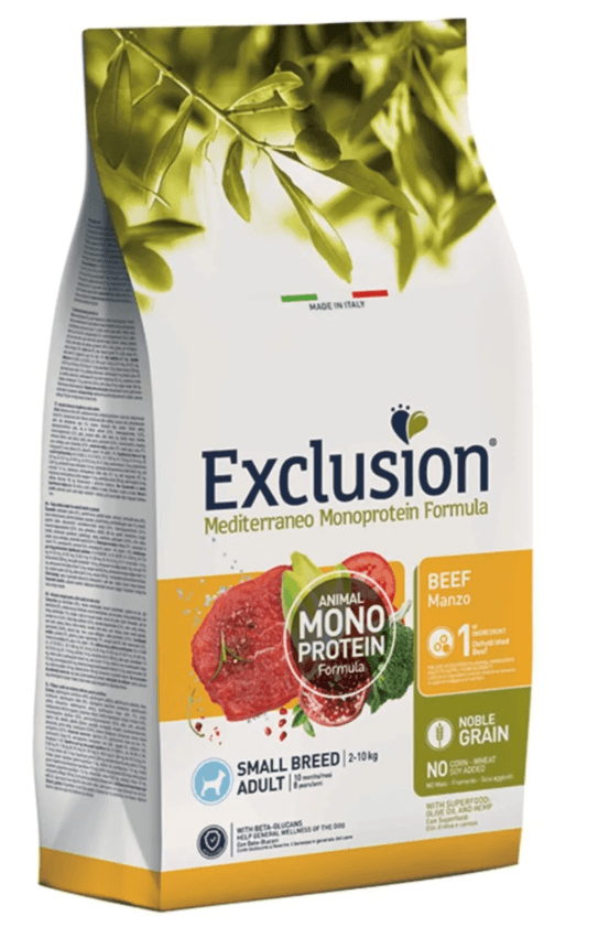 Exclusion Monoprotein Düşük Tahıllı Sığır Etli Ve Narlı Küçük Irk Yetişkin Köpek Maması 2 Kg