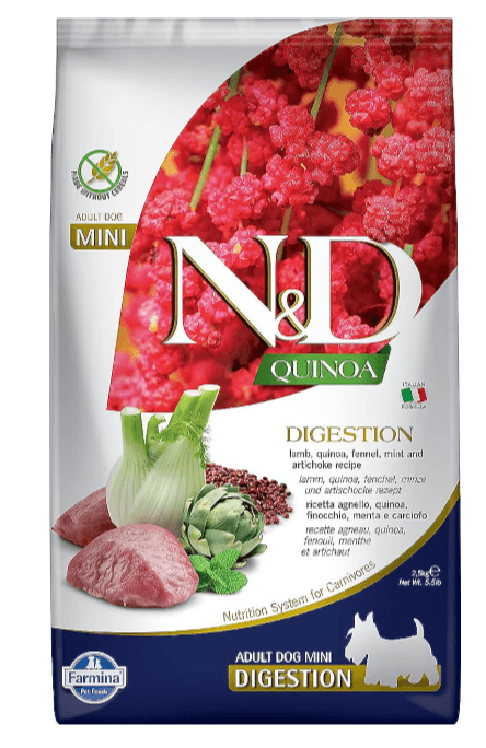 N&D Quinoa Digestion Kuzu Etli Mini Yetişkin Köpek Maması 2,5 Kg