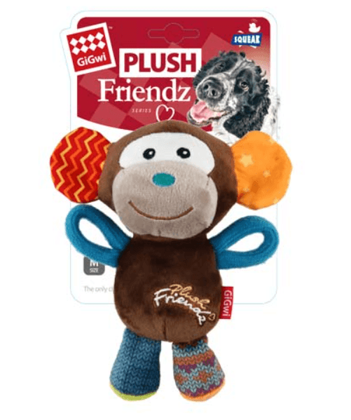 Gigwi Plush Friendz Sesli Maymun Peluş Köpek Oyuncağı